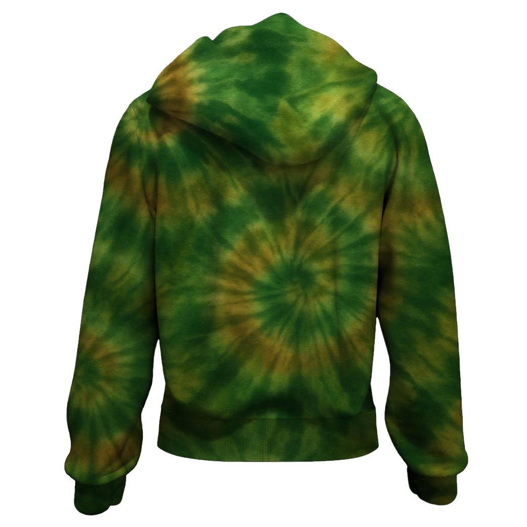 Forest Whisper Tie-Dye Hoodie