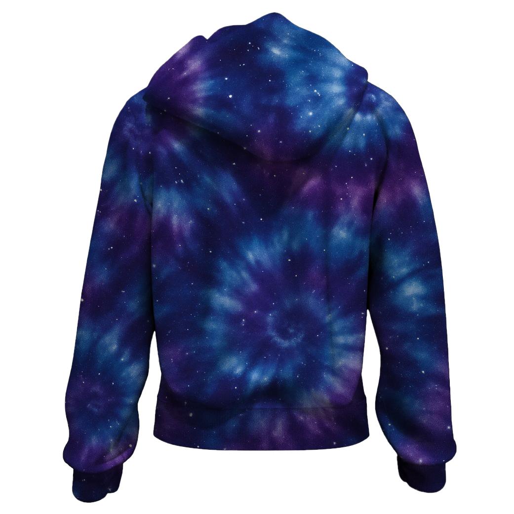 Galactic Fusion Tie-Dye Zip Up Hoodie