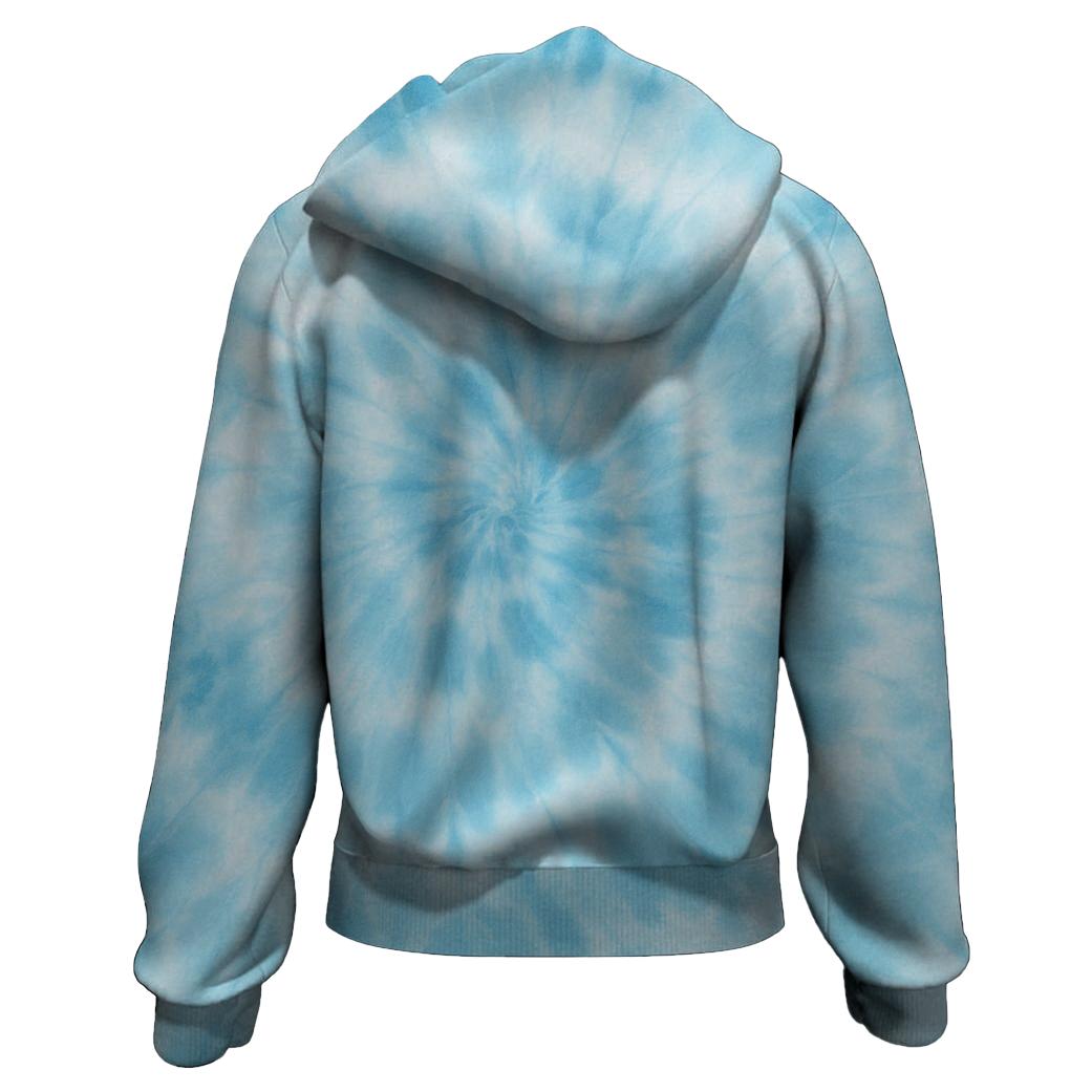 Arctic Wave Tie-dye Zip Up Hoodie