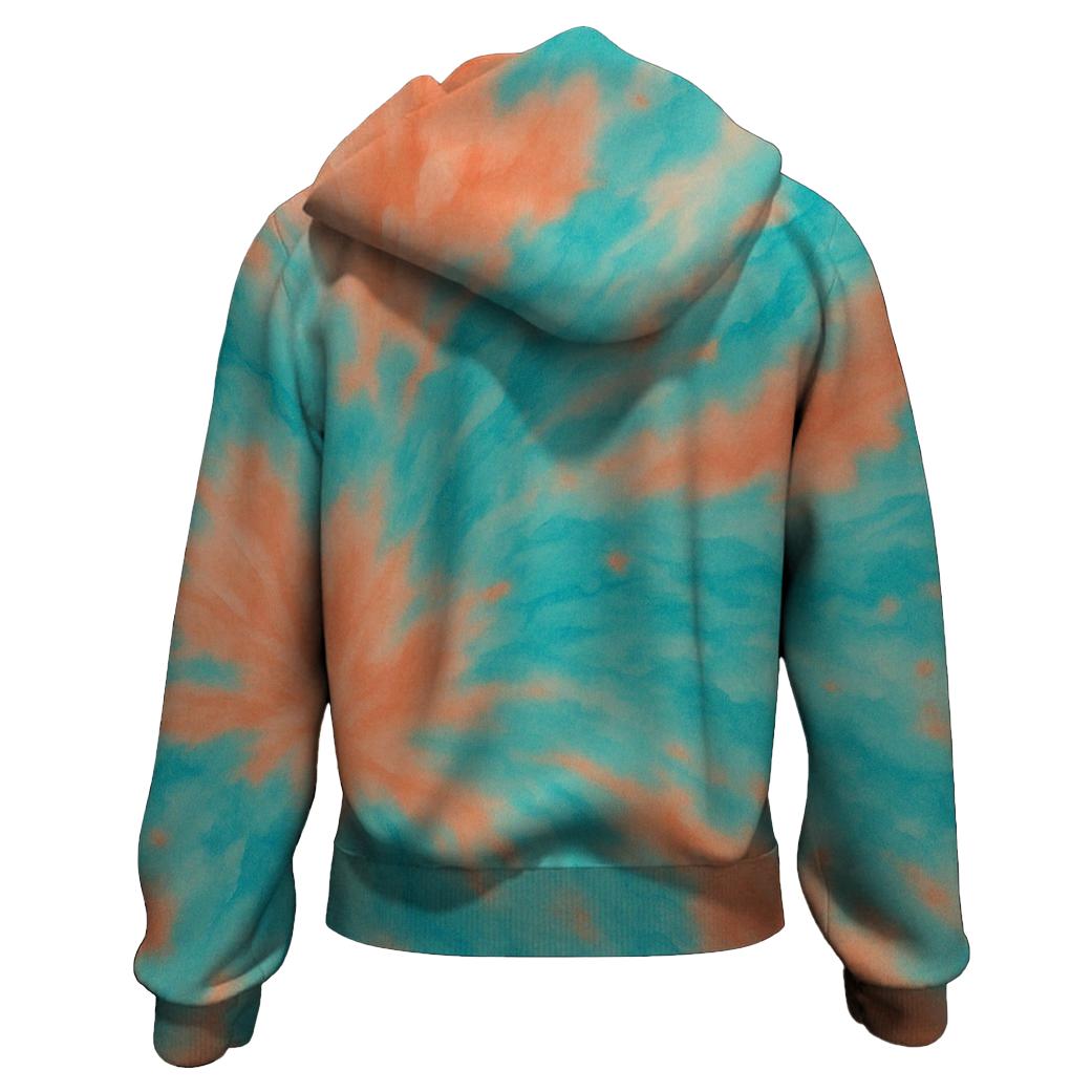Blushing Coral Reef Zip Up Hoodie