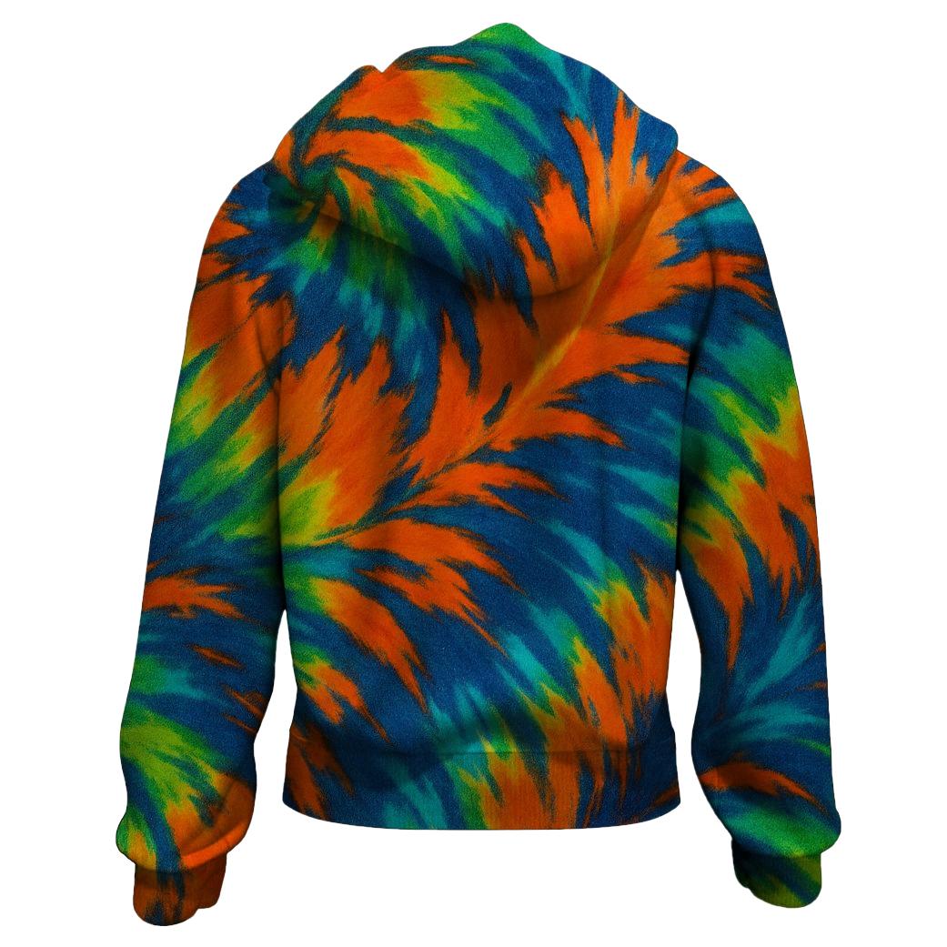 Electric Jungle Tie-Dye Zip Up Hoodie