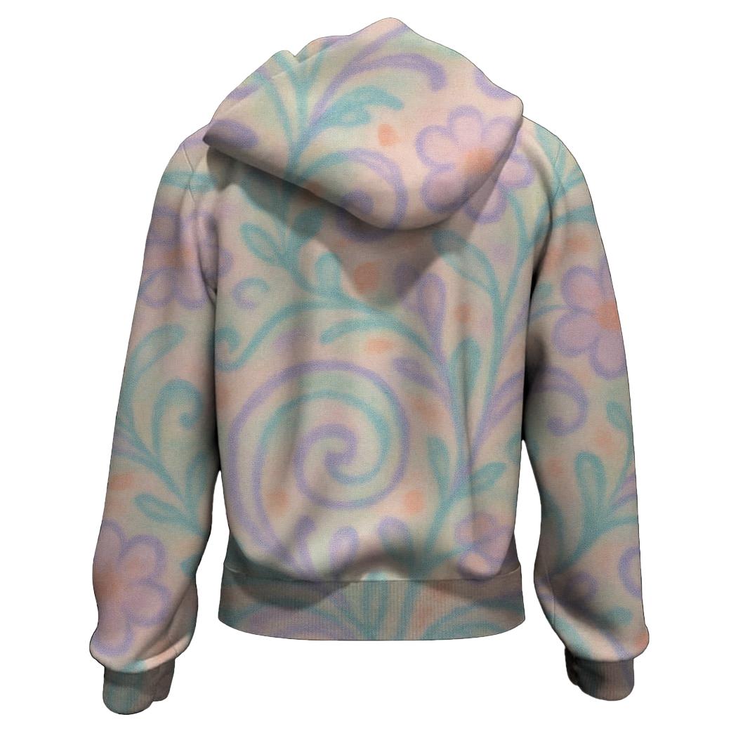 Whimsical Fairy Garden Zip Up Hoodie