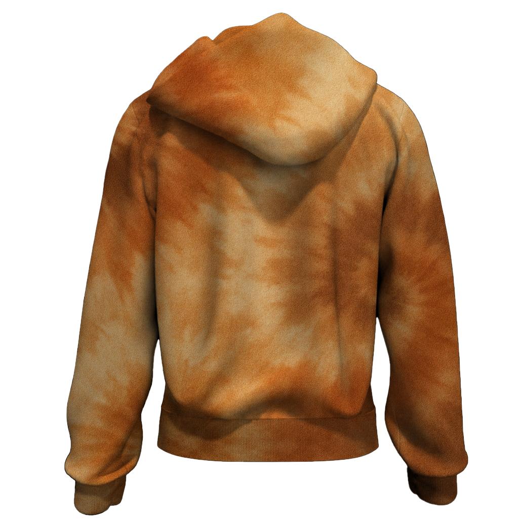 Rustic Charm Tie-Dye Zip Up Hoodie