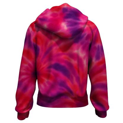 Berry Splash Tie-dye Zip Up Hoodie