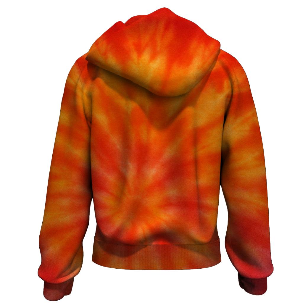 Fiery Sunset Bliss Zip Up Hoodie