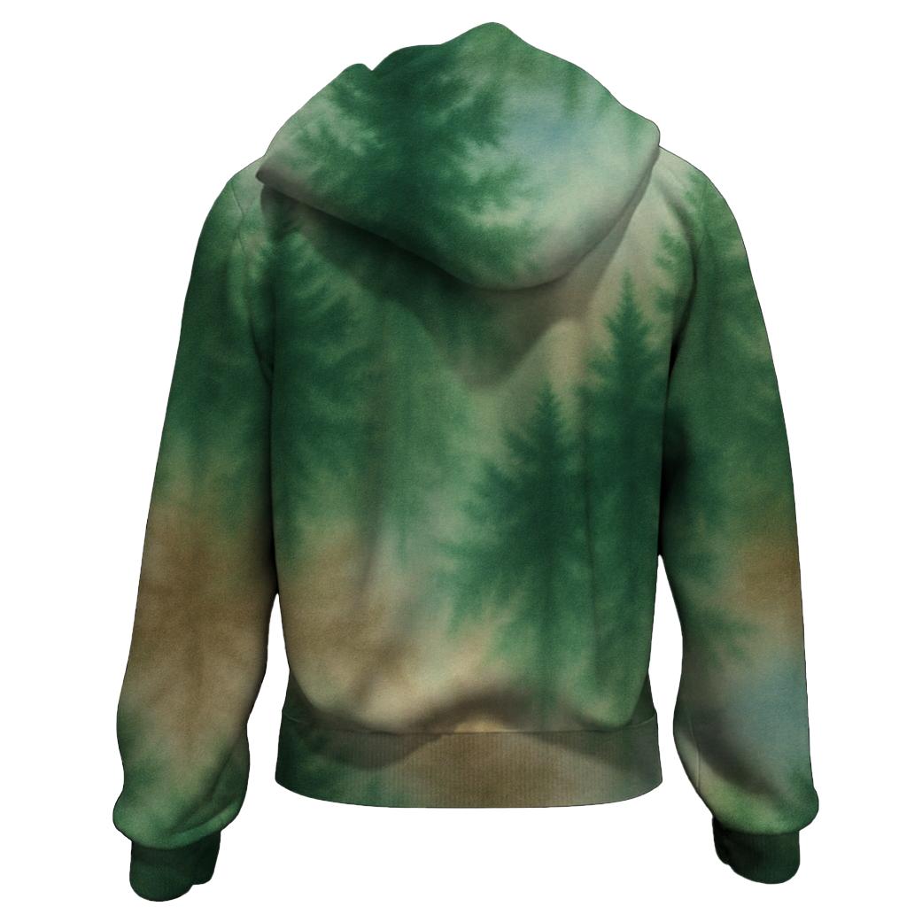 Serenity of the Pines Zip Up Hoodie