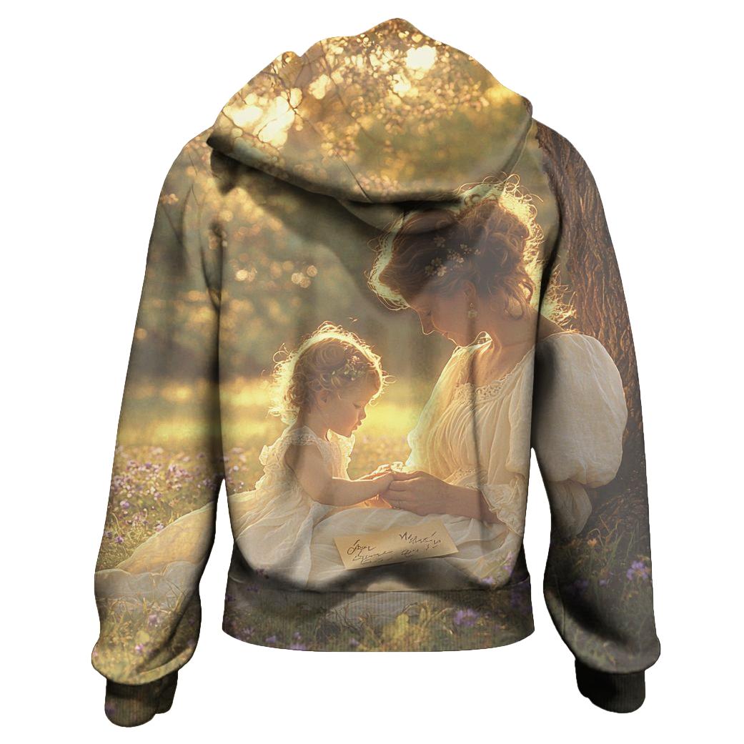 The Whisper of the Heart A Mothers Unseen Guidance Zip Up Hoodie