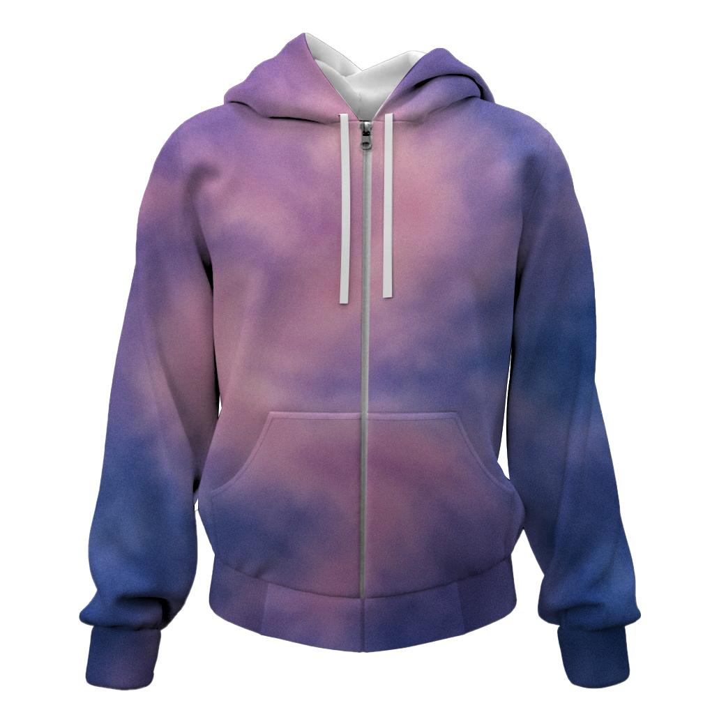 Enchanted Twilight Garden Zip Up Hoodie