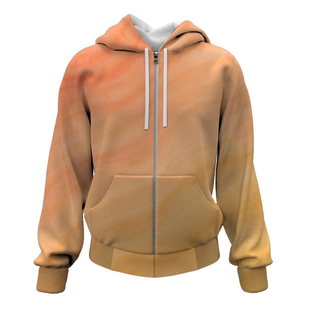 Desert Sunrise Tie-Dye Zip Up Hoodie