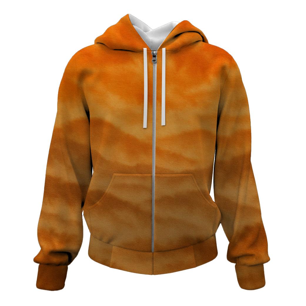Savannah Sunset Tie-dye Zip Up Hoodie