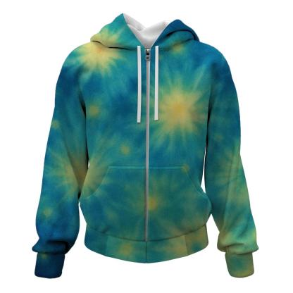 Firefly Night Tie-dye Zip Up Hoodie