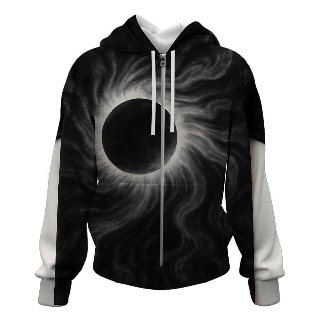 Lunar Eclipse Reflection Zip Up Hoodie