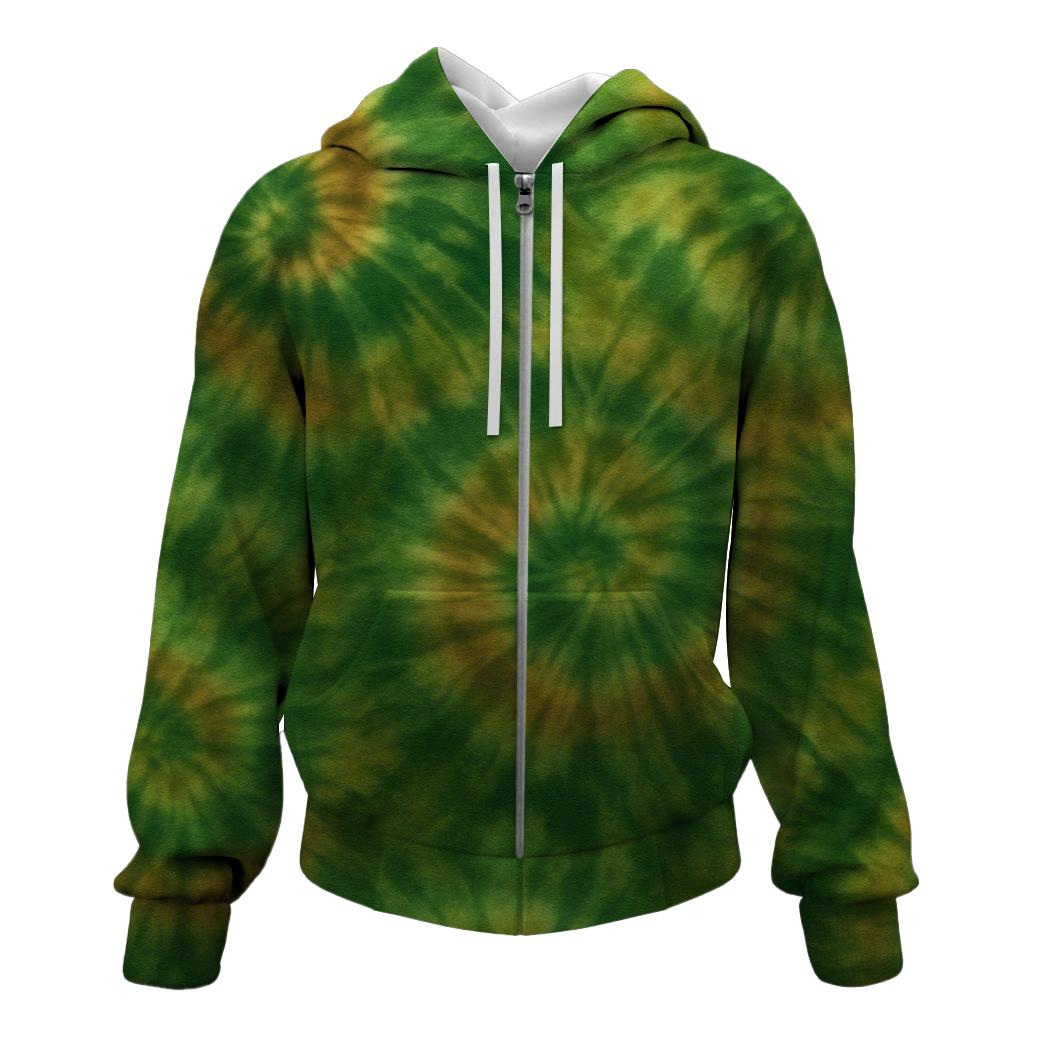 Forest Whisper Tie-Dye Hoodie