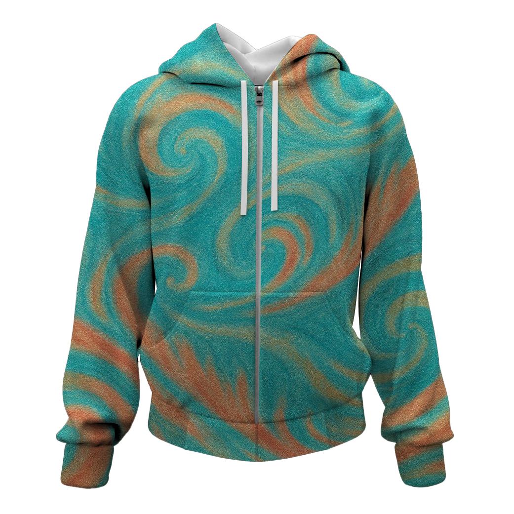 Coral Reef Explosion Zip Up Hoodie