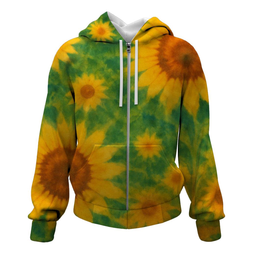 Sunflower Fields Forever Zip Up Hoodie