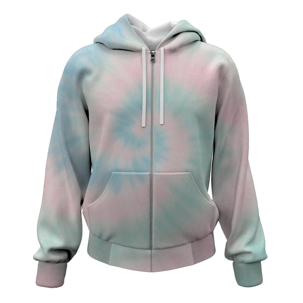 Pastel Dreamland Zip Up Hoodie