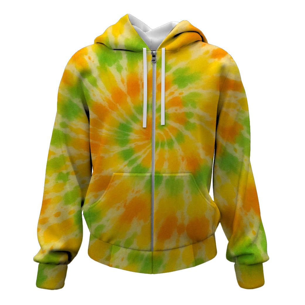 Citrus Splash Zip Up Hoodie