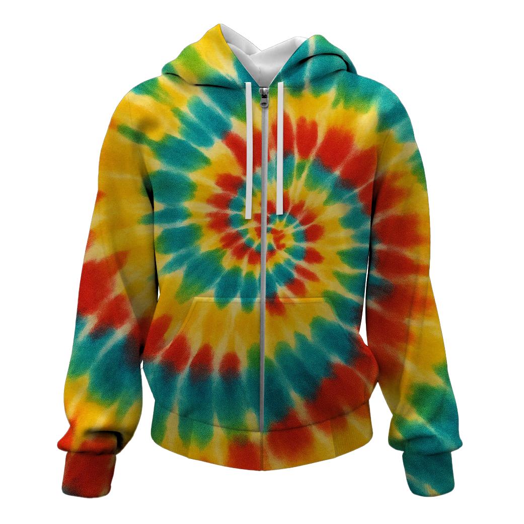 Whimsical Rainbow Dance Zip Up Hoodie