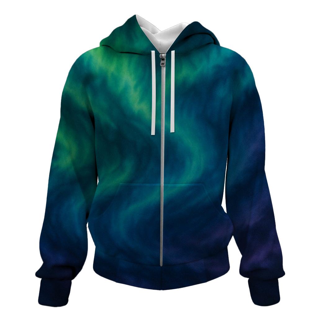 Northern Lights Aura Zip Up Hoodie