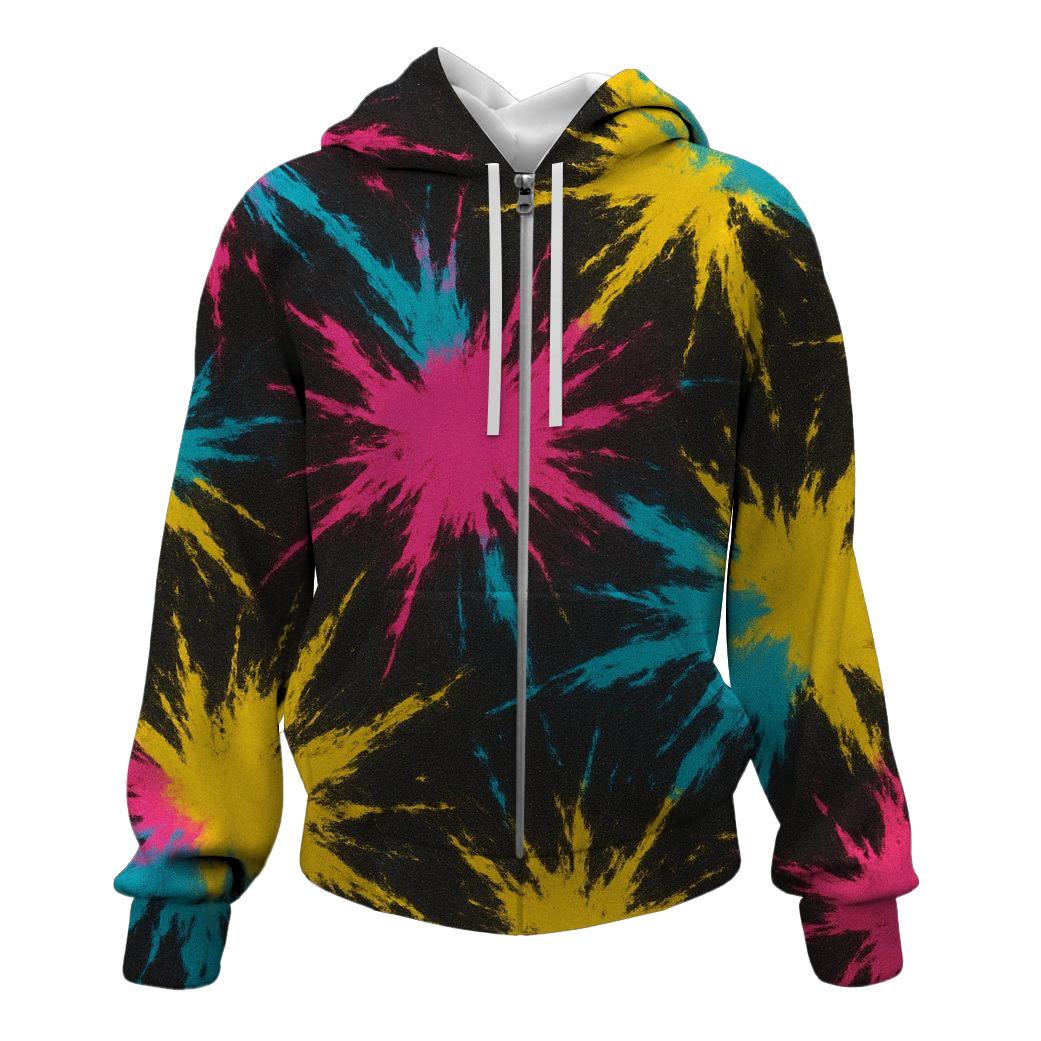 Urban Graffiti Burst Zip Up Hoodie