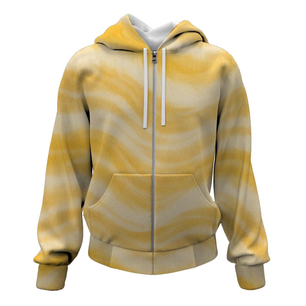 Golden Sands Tie-dye Zip Up Hoodie