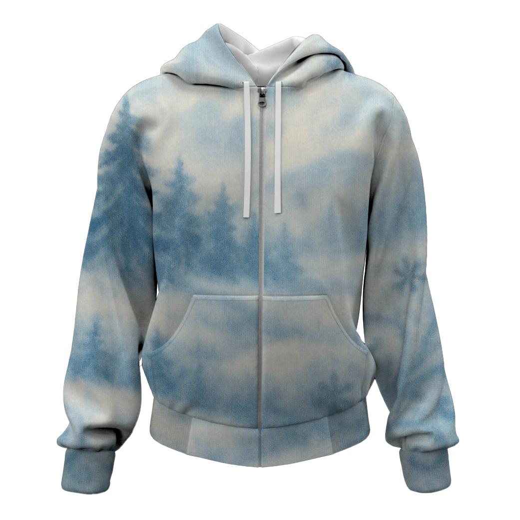 Winter Wonderland Whirl Zip Up Hoodie