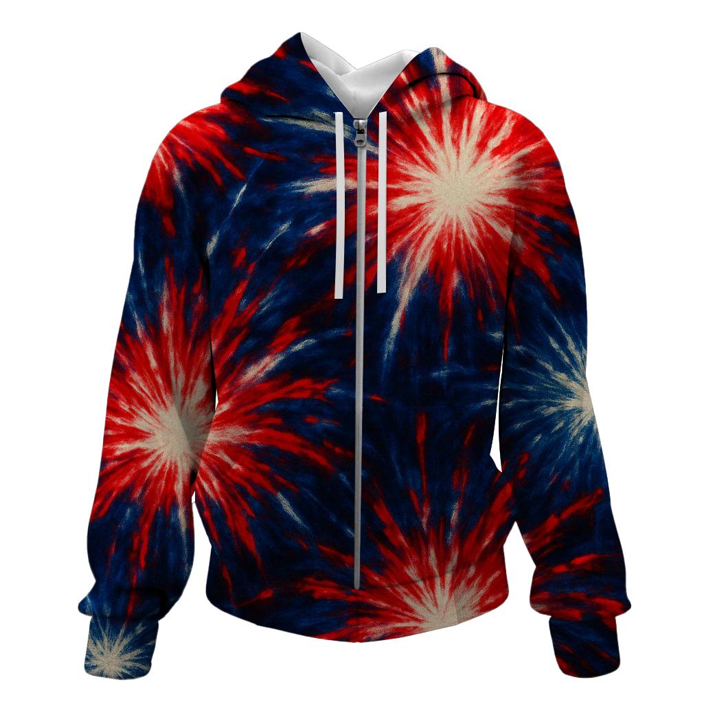 Blazing Star Fireworks Zip Up Hoodie