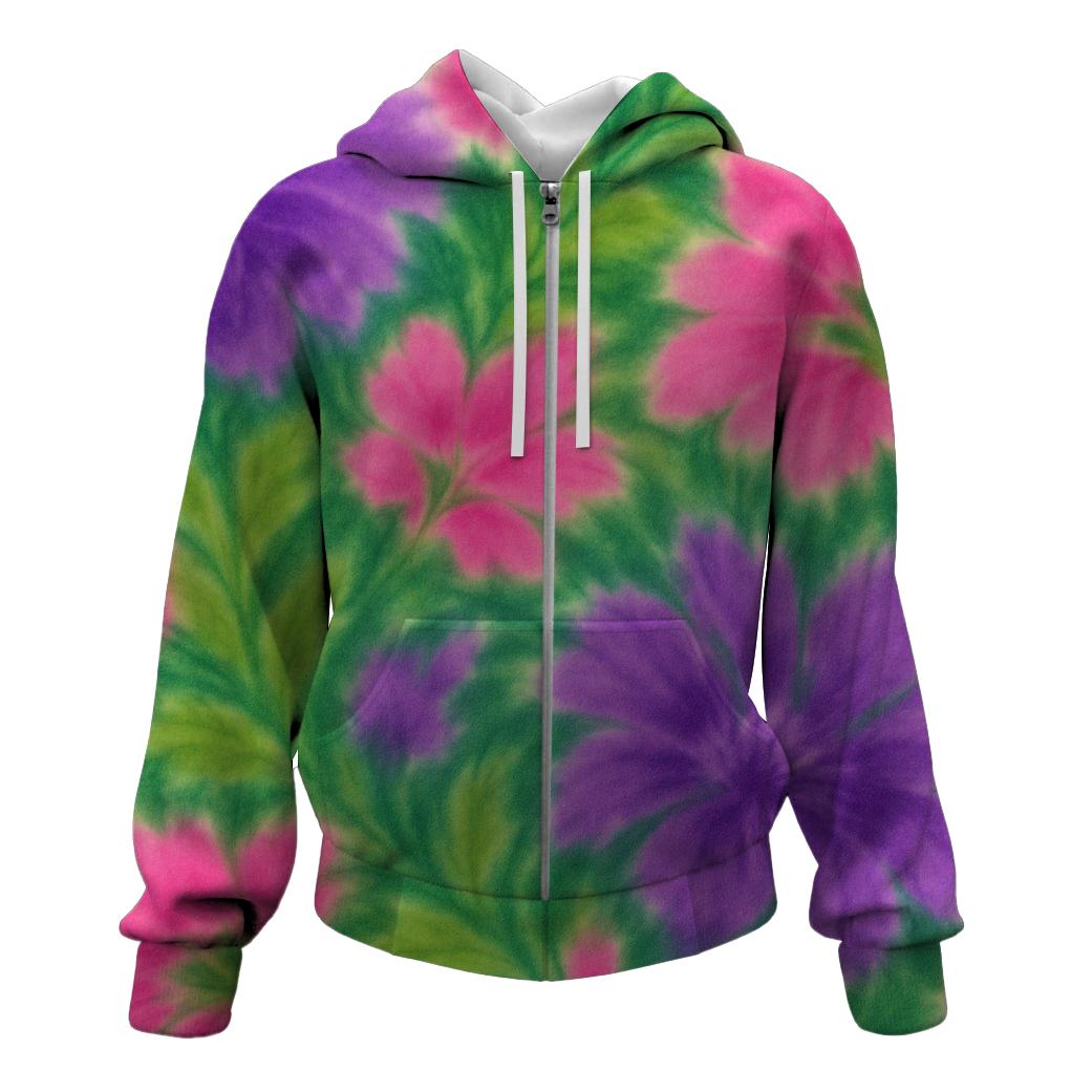 Enchanted Garden Zip Up Hoodie
