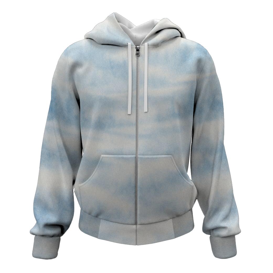 Glistening Ice Cap Zip Up Hoodie