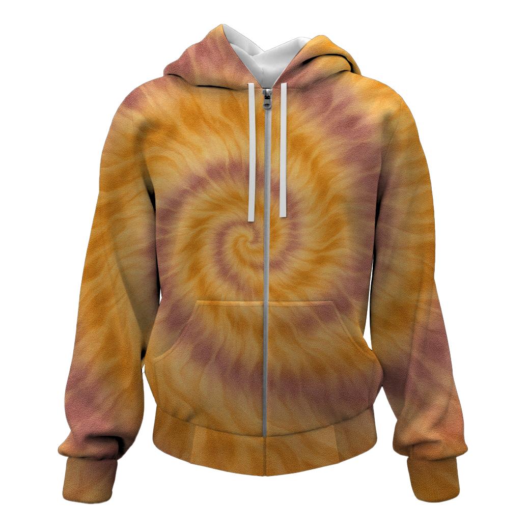Desert Mirage Illusion Zip Up Hoodie