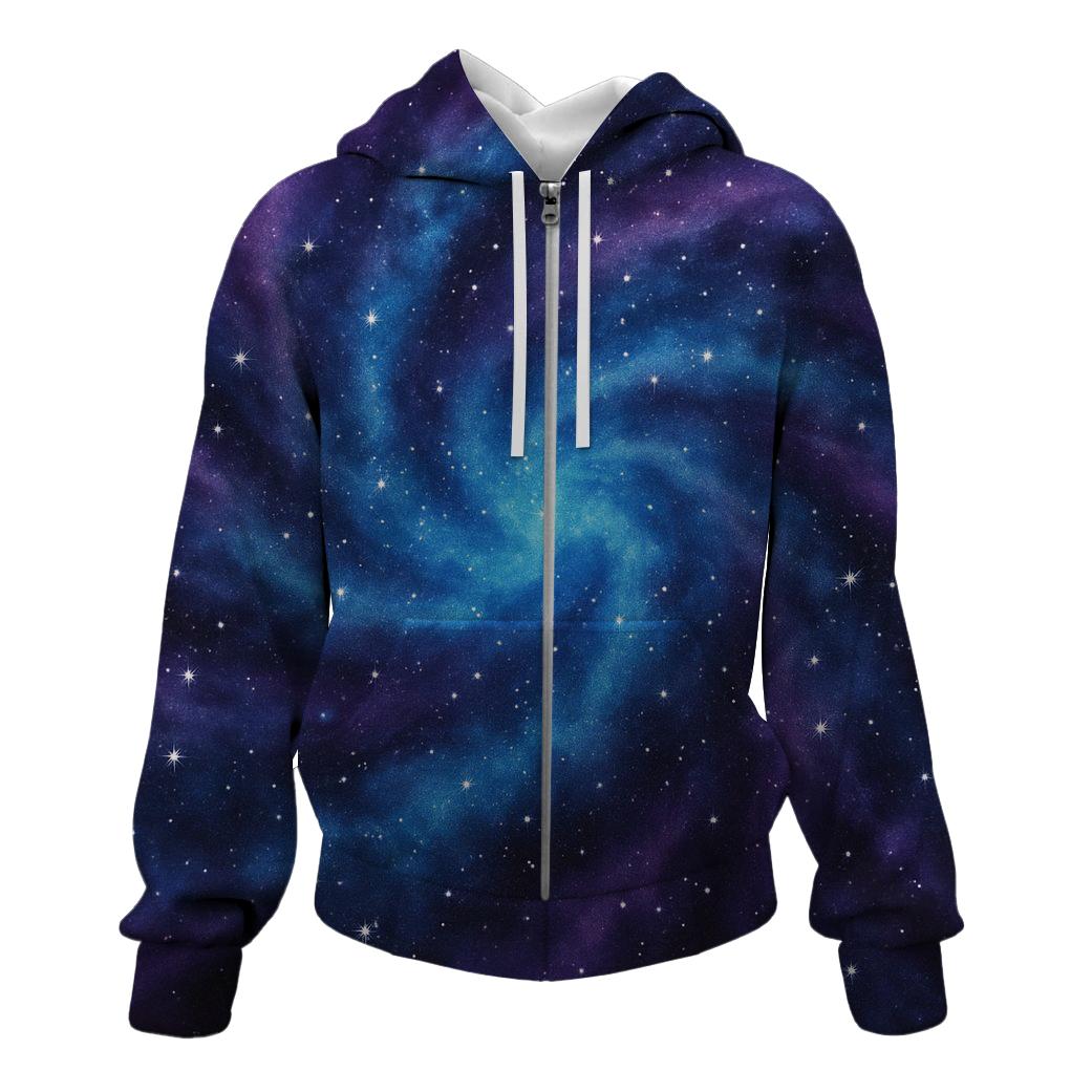 Cosmic Dreams Galaxy Zip Up Hoodie
