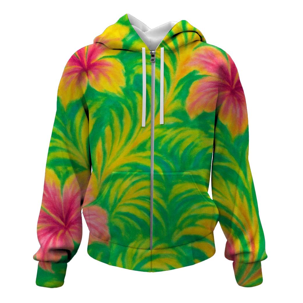 Tropical Paradise Blend Zip Up Hoodie