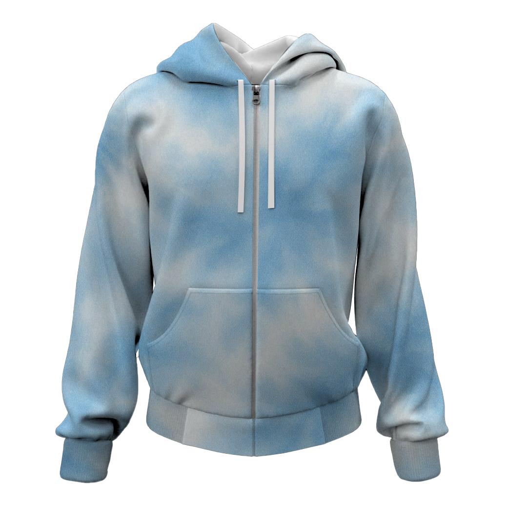 Crisp Winter Skies Zip Up Hoodie
