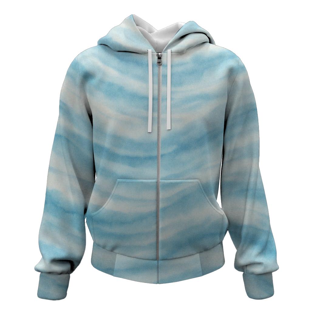 Waves of Serenity Zip Up Hoodie