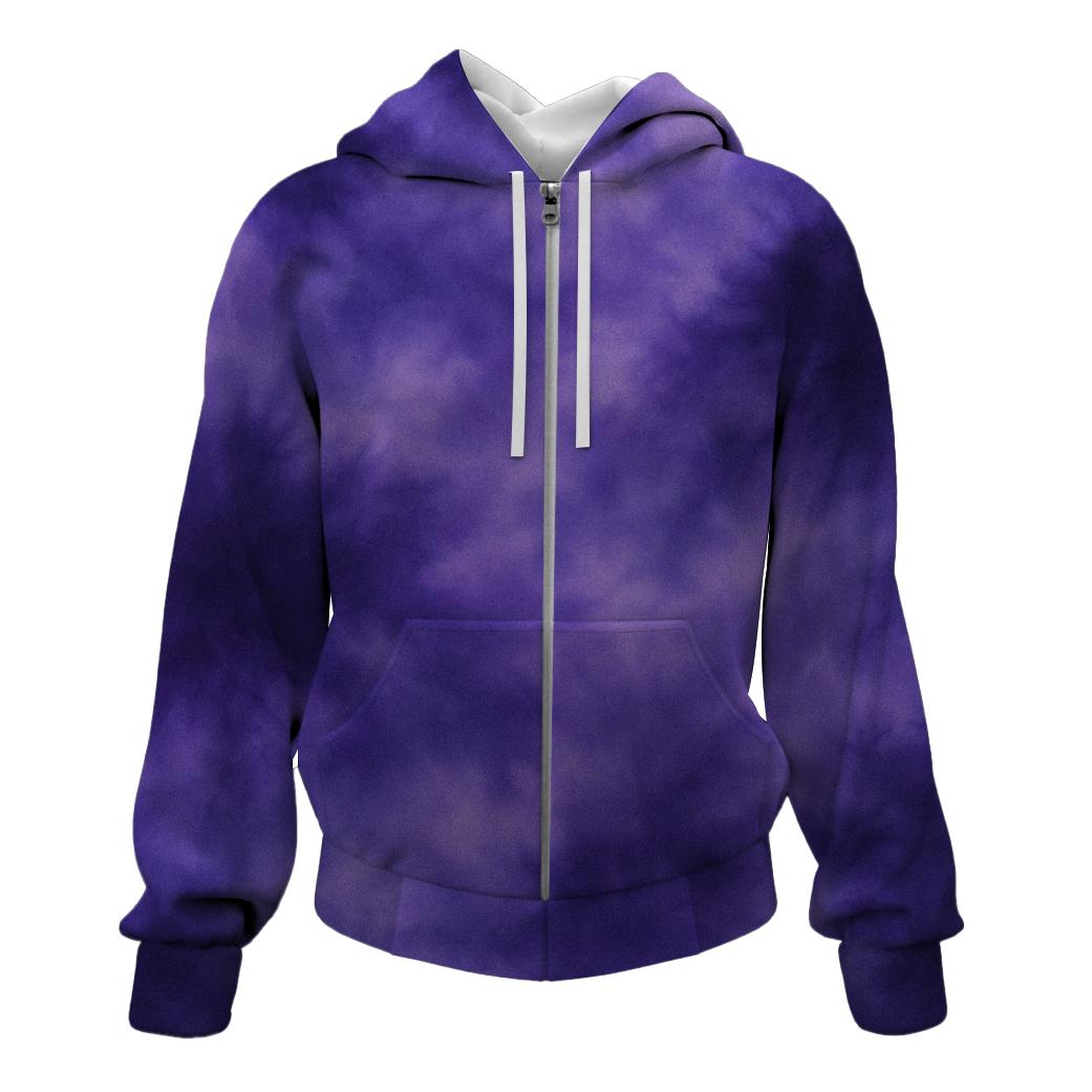 Violet Dream Tie-dye Zip Up Hoodie