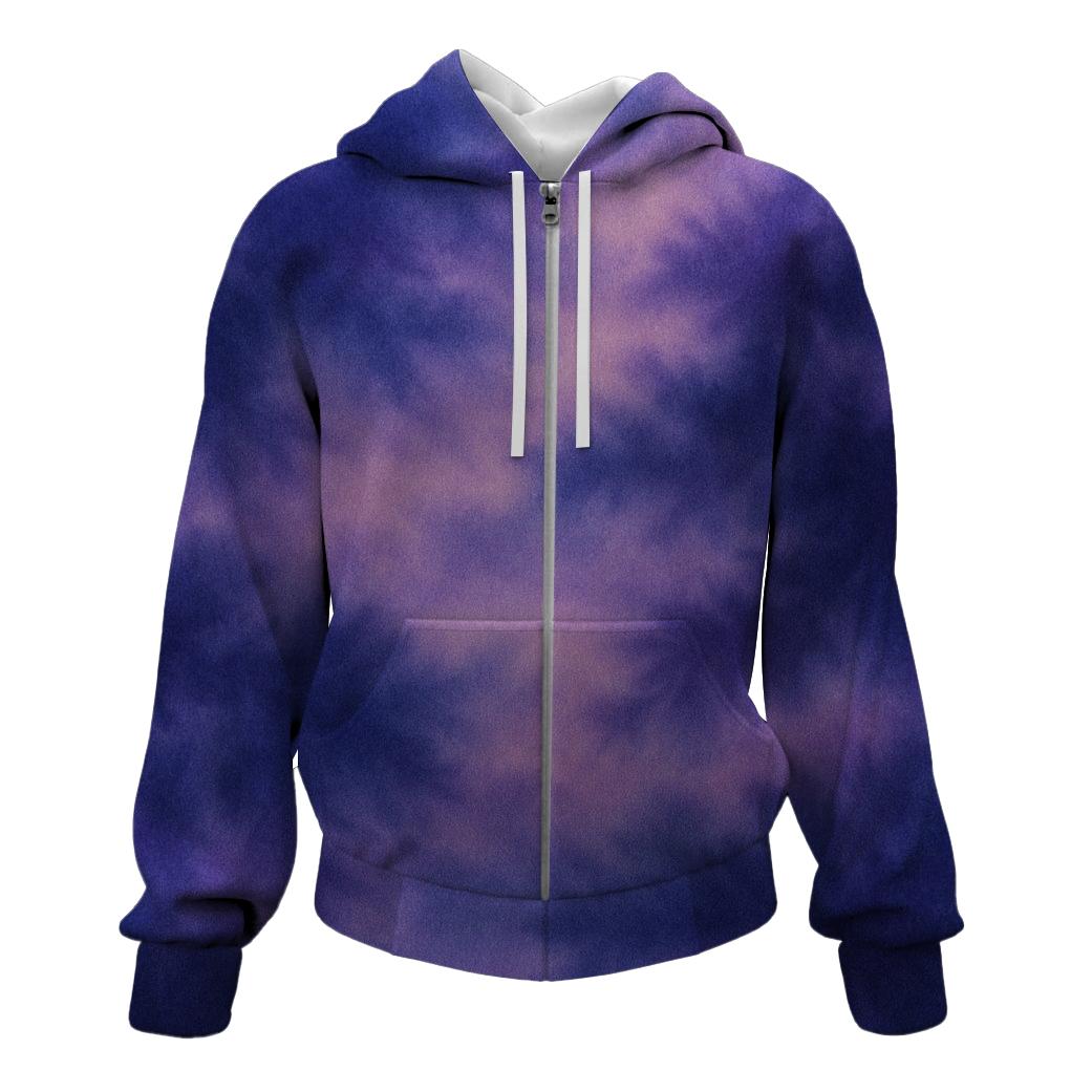 Twilight Glow Tie-dye Zip Up Hoodie