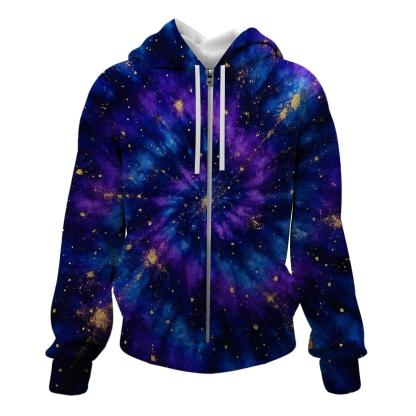 Cosmic Stardust Burst Zip Up Hoodie