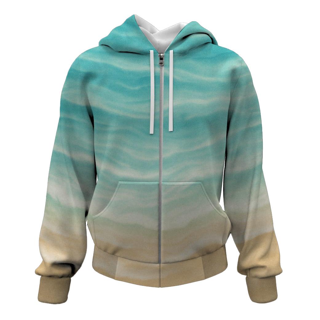 Seaside Serenade Zip Up Hoodie