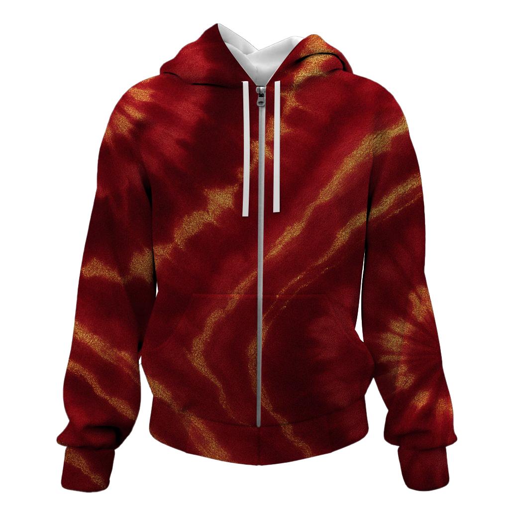 Crimson and Gold Glimmer Hoodie