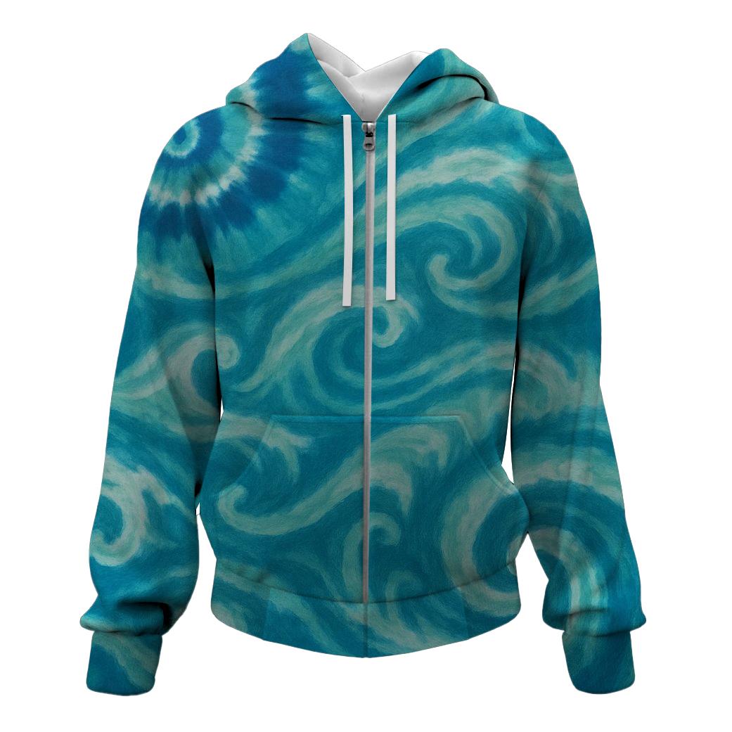 Ocean Tide Rush Zip Up Hoodie