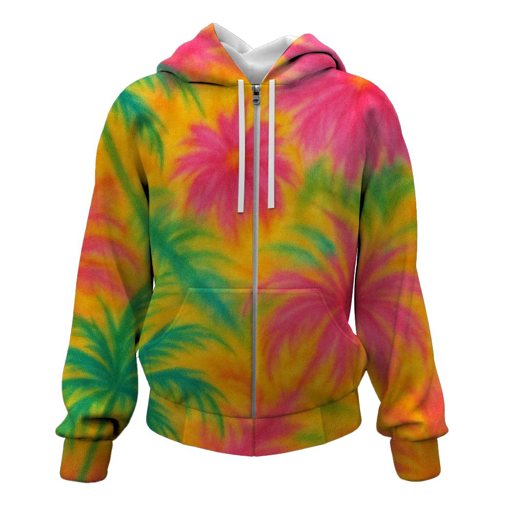 Tropical Paradise Dream Zip Up Hoodie