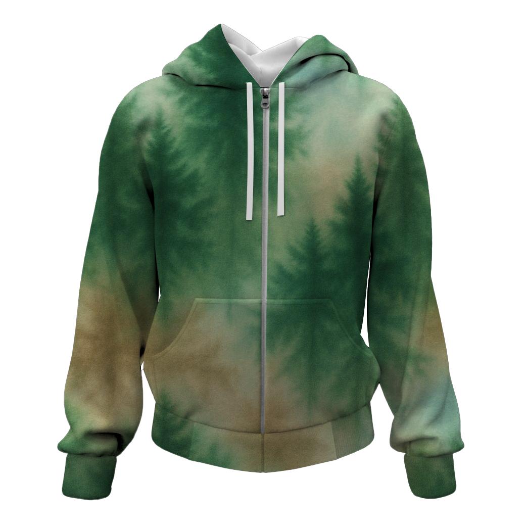 Serenity of the Pines Zip Up Hoodie