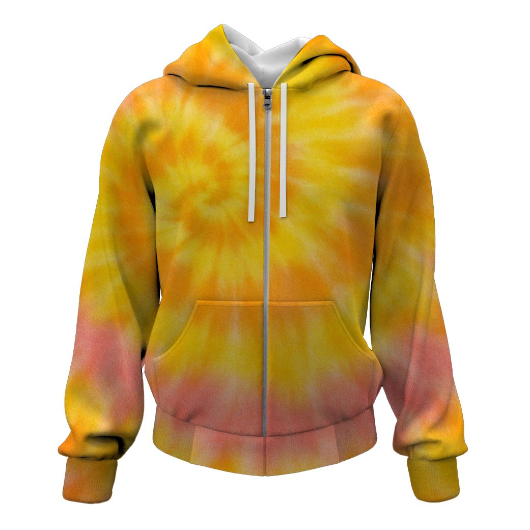 Bright Sunrise Radiance Zip Up Hoodie