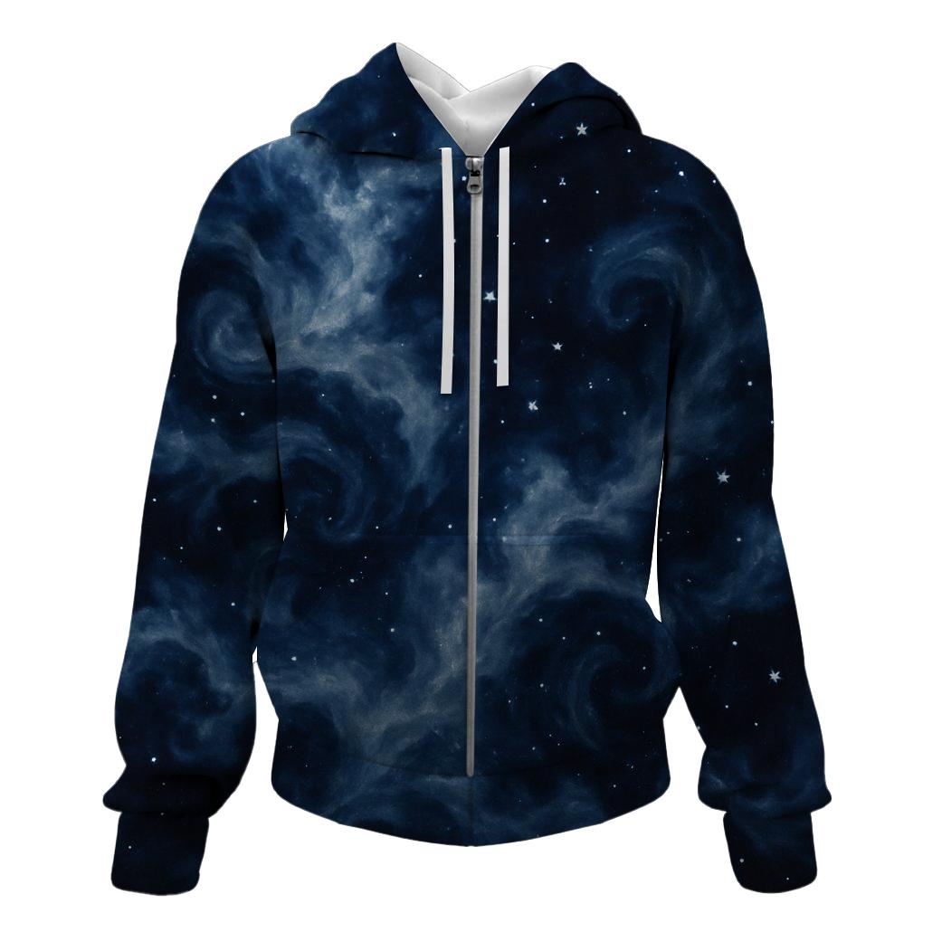Celestial Nightscape Zip Up Hoodie