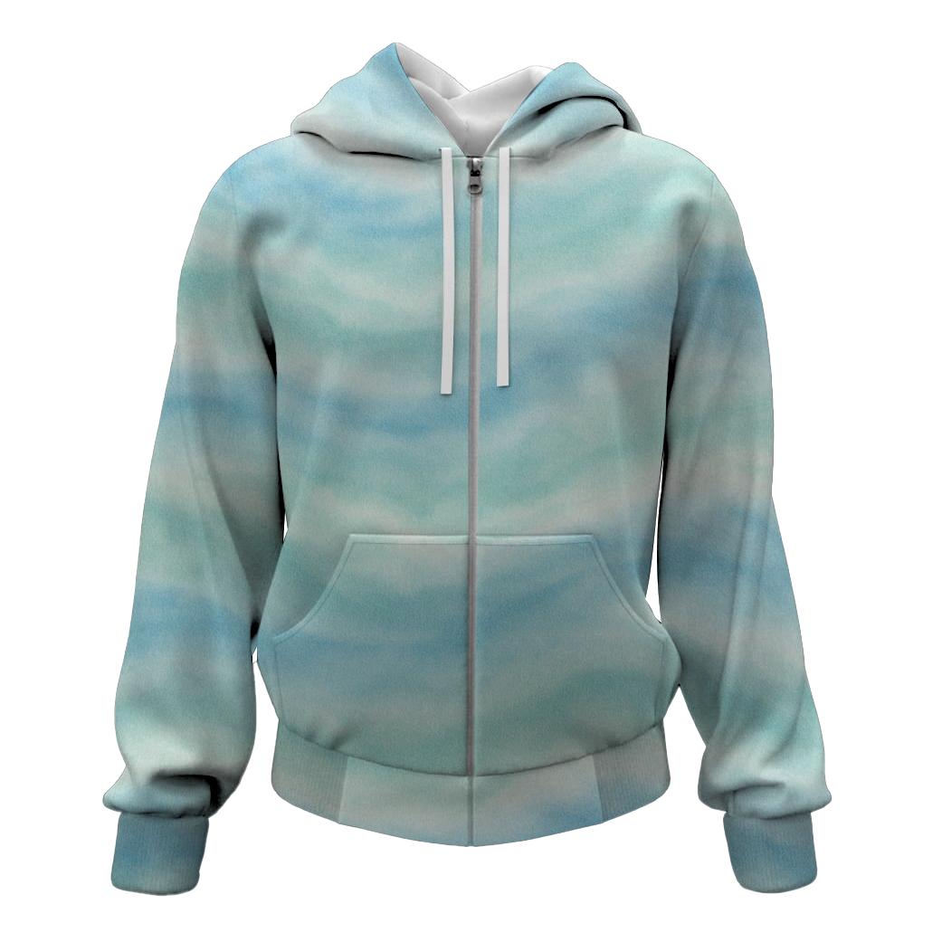 Ocean Mist Breeze Zip Up Hoodie