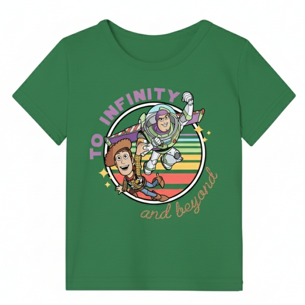  INFINITY AND BEYOND Printed Cartoon Print T Shirt