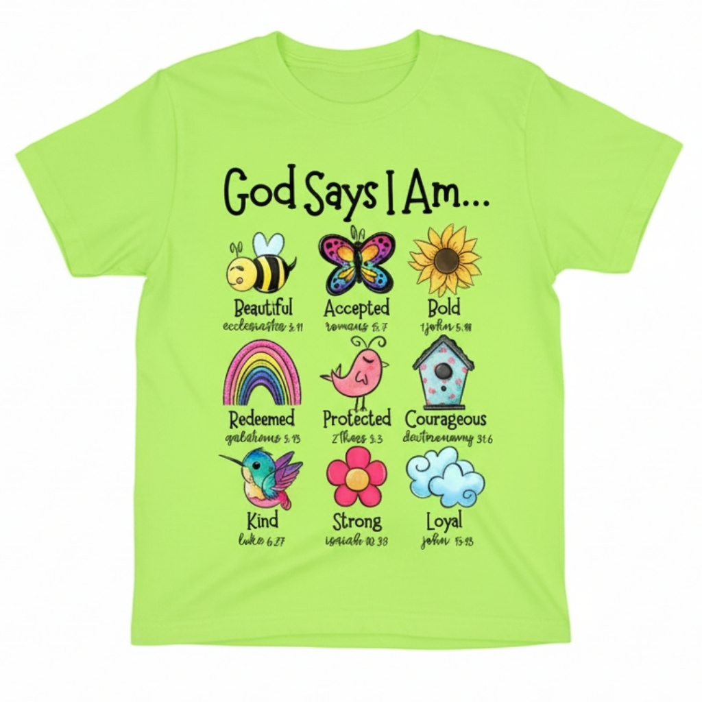  Inspirational Print With Butterflies Summer Short Sleeve T Shirt