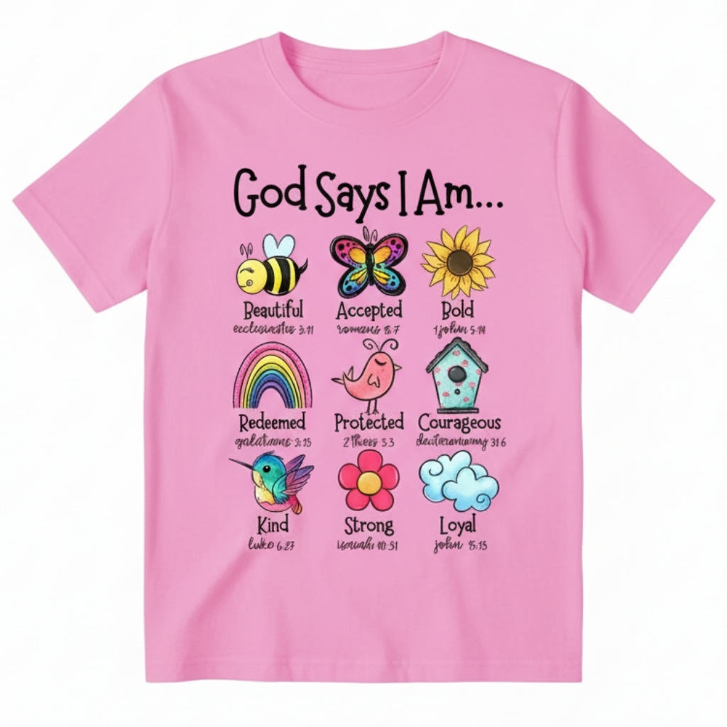  Inspirational Print With Butterflies Summer Short Sleeve T Shirt