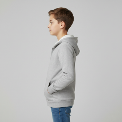 Kangaroo Pockets Zip Up Hoodie