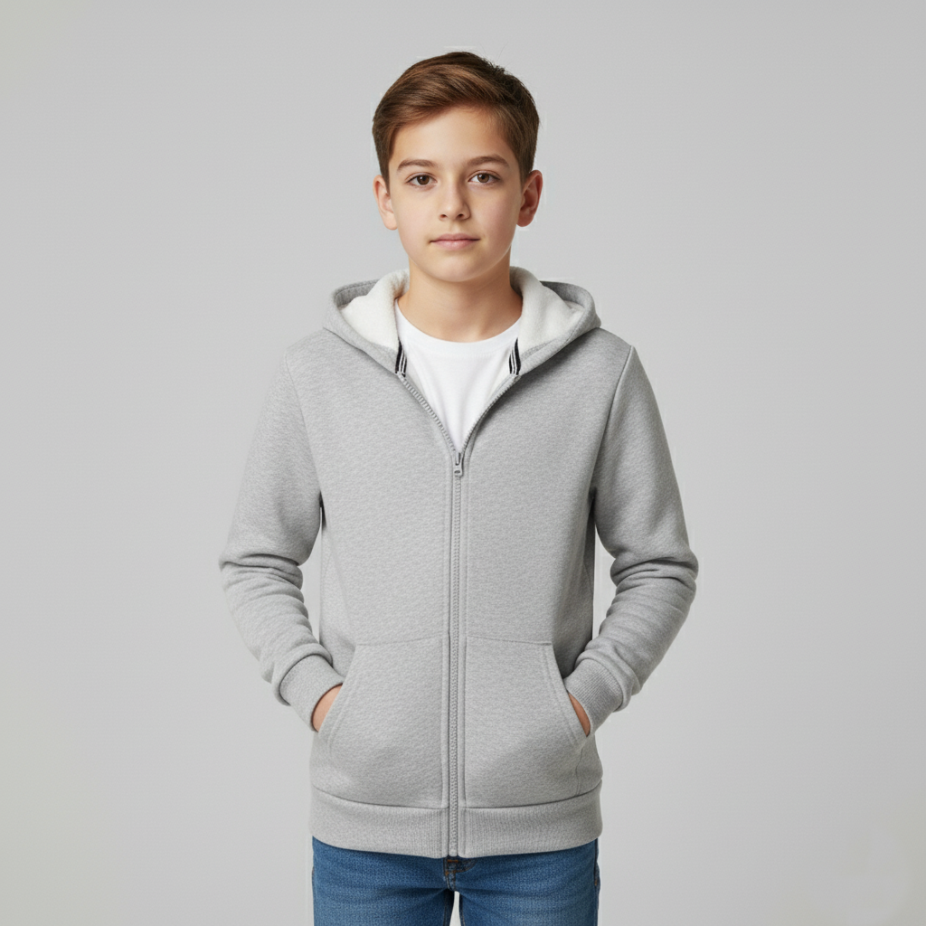 Kangaroo Pockets Zip Up Hoodie